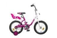 Детский велосипед  NOVATRACK 12" MAPLE, розовый, сталь, полная защита цепи, тормоз нож, крылья, сидение для к