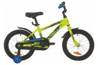 Детский велосипед  NOVATRACK 16", LUMEN, алюм.,зелёный, тормоз нож, короткие крылья, нет багажника