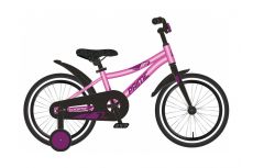 Велосипед NOVATRACK 16" PRIME алюм., розовый металлик,  полная защита цепи, ножной тормоз, короткие