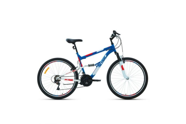 Велосипед 26' Altair MTB FS 26 1.0 18 ск Синий/Красный 19-20 г