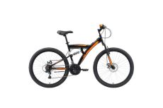 Велосипед Black One Flash FS 26 D черный/оранжевый 2020-2021