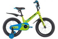 Детский велосипед  NOVATRACK 16", Mагний-Алюминиевая рама, BLAST, зелёный, тормоз ножной.,пластик.крыл