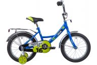 Велосипед  NOVATRACK 16", URBAN, синий, полная защита цепи, тормоз нож., крылья и багажник хром.,