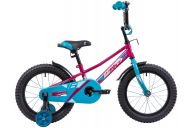 Детский велосипед  NOVATRACK 16", VALIANT, фуксия, полная защита цепи, тормоз нож, короткие крылья, нет багаж