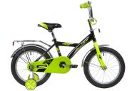 Детский велосипед  NOVATRACK 16" ASTRA чёрный, тормоз нож, крылья и багажник хром, полная защ.цепи