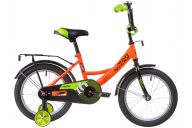 Велосипед  NOVATRACK 16" VECTOR оранжевый, тормоз нож, крылья, багажник, защита А-тип