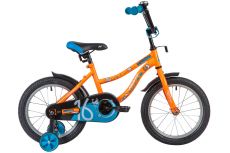 Велосипед NOVATRACK 16" NEPTUNE оранжевый, тормоз нож, крылья корот, полная защ.цепи