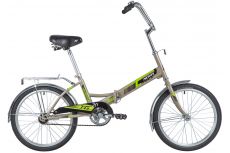 Велосипед NOVATRACK 20" складной, TG30, серый, тормоз нож, ALобода, сид.и руль комфорт, багажник