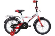Детский велосипед  NOVATRACK 12" ASTRA белый, тормоз нож, крылья и багажник чёрн, полная защита цепи