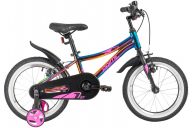 Велосипед  NOVATRACK 16" PRIME алюм., фиолет.металлик, полная защита цепи, торм V-brake, короткие кры