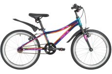 Велосипед NOVATRACK 20" PRIME алюм., фиолет.металлик, тормоз V-brake, короткие крылья