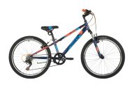 Велосипед  NOVATRACK 24" EXTREME синий,  стальная рама 11", 6 скор., Shimano TZ500/Microshift TS38, V