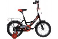 Детский велосипед  NOVATRACK 14" URBAN чёрный, полная защ.цепи, тормоз нож, крылья и багажник хром
