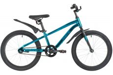 Велосипед NOVATRACK 20" PRIME алюм., синий металлик,  ножной тормоз, короткие крылья
