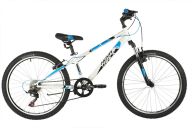Велосипед  NOVATRACK 24" EXTREME белый,  стальная рама 12", 6 скор., Shimano TZ500/Microshift TS38, V