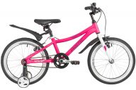 Детский велосипед  NOVATRACK 18" PRIME алюм., розовый, тормоза V-brake, короткие крылья