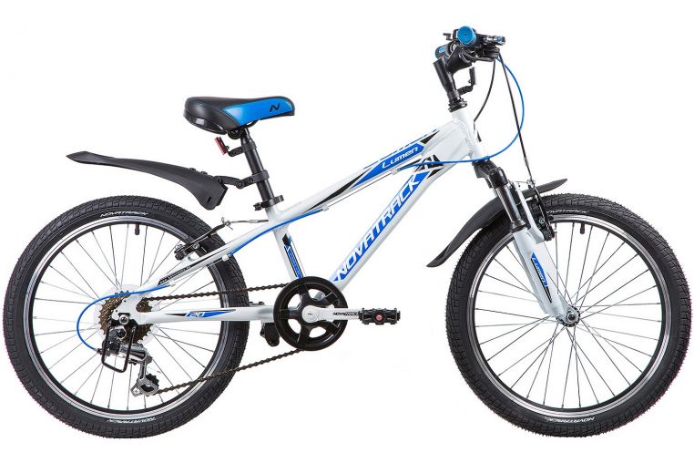 Велосипед NOVATRACK 20", LUMEN, белый, алюм., 6-скор, TY21/TS38/SG-6SI, V-brake