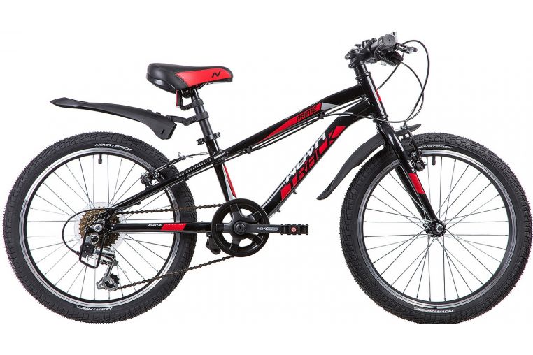 Велосипед NOVATRACK 20", PRIME, чёрный, алюм., 6-скор, TY21/TS38/SG-6SI, V-brake