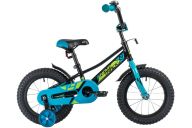 Детский велосипед  NOVATRACK 14", VALIANT, черный, полная защита цепи, тормоз нож, короткие крылья, нет багаж