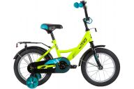 Детский велосипед  NOVATRACK 14" VECTOR салатовый, тормоз нож, крылья, багажник, полная защ.цепи