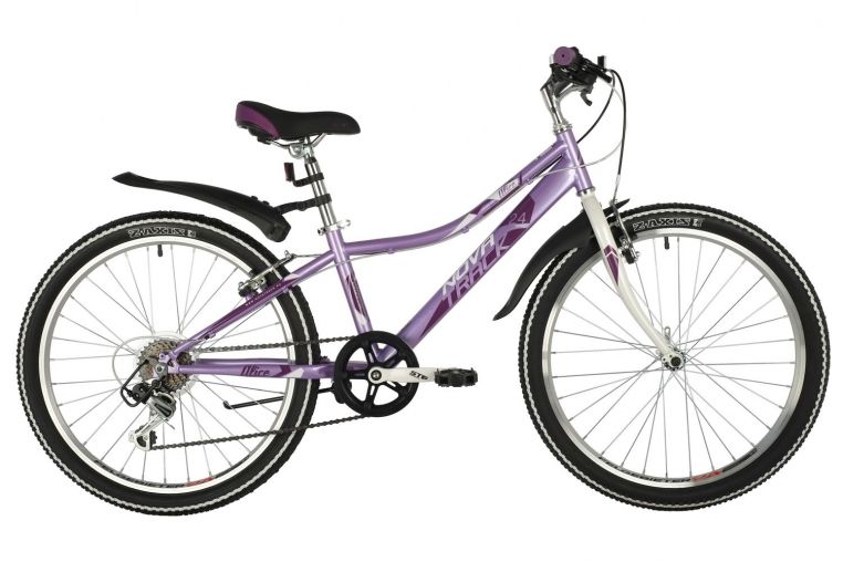Велосипед NOVATRACK 24" ALICE лиловый,  стальная рама 12", 6 скор., Shimano TY21/Microshift TS38, V-
