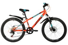 Велосипед NOVATRACK 24" EXTREME оранжевый,  стальная рама 11", 6 скор., Shimano TZ500/Microshift TS3