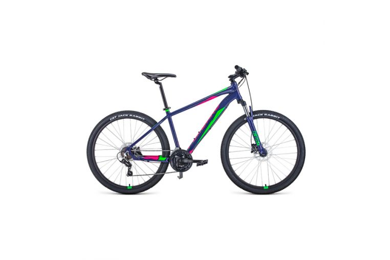 Велосипед 27,5' Forward Apache 27,5 3.2 disc AL Фиолетовый/Зеленый 20-21 г