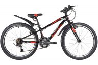 Велосипед  NOVATRACK 24" PRIME алюм.рама 11", чёрный, 18-скор, TY21/TS38/SG-6SI, V-brake алюм.