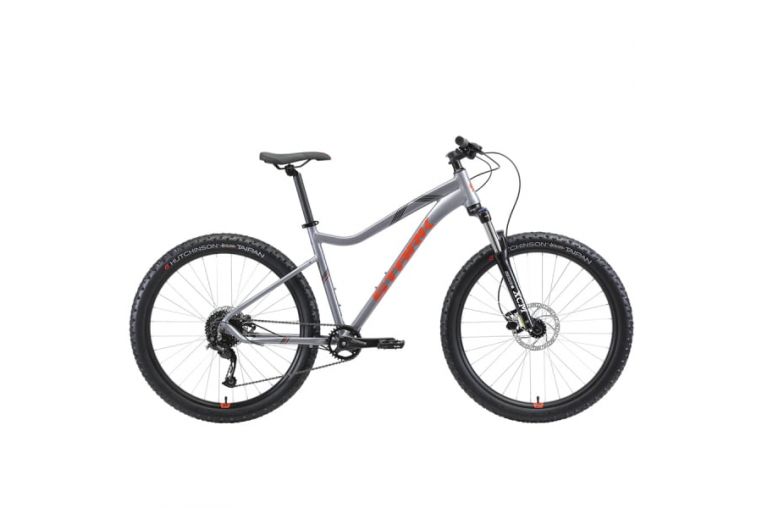 Велосипед Stark'21 Tactic 27.5 + HD серебристый/оранжевый