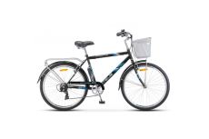 Велосипед Stels Navigator 26" 250 Gent Z010 Серый (с корзиной) (LU089100)