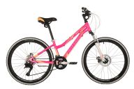 Подростковый велосипед  STINGER 24" LAGUNA D розовый, алюминий, размер 12", MICROSHIFT