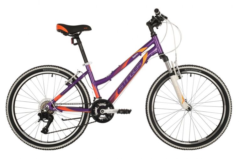 Велосипед STINGER 24" LAGUNA фиолетовый, алюминий, размер 14", MICROSHIFT