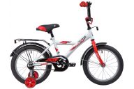 Детский велосипед  NOVATRACK 16", ASTRA белый, защита А-тип, тормоз нож, крылья и багажник хром.