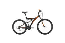 Велосипед Black One Flash FS 26 черный/оранжевый 2020-2021