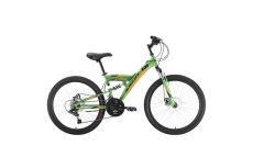 Велосипед Black One Ice FS 24 D зеленый/оранжевый/черный (HQ-0005356) 2021-2022