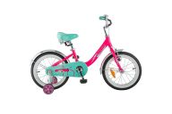 Детский велосипед  NOVATRACK 16", ANCONA, розовый, тормоз 1 руч.и нож.,крылья и багаж. хромир.
