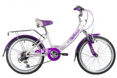 Велосипед NOVATRACK 20", GIRLISH line, белый, алюм., 6 скоростей, Shimano