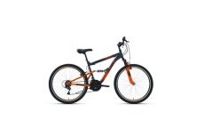Велосипед 26' Altair MTB FS 26 1.0 18 ск Темно-серый/Оранжевый 2022 г