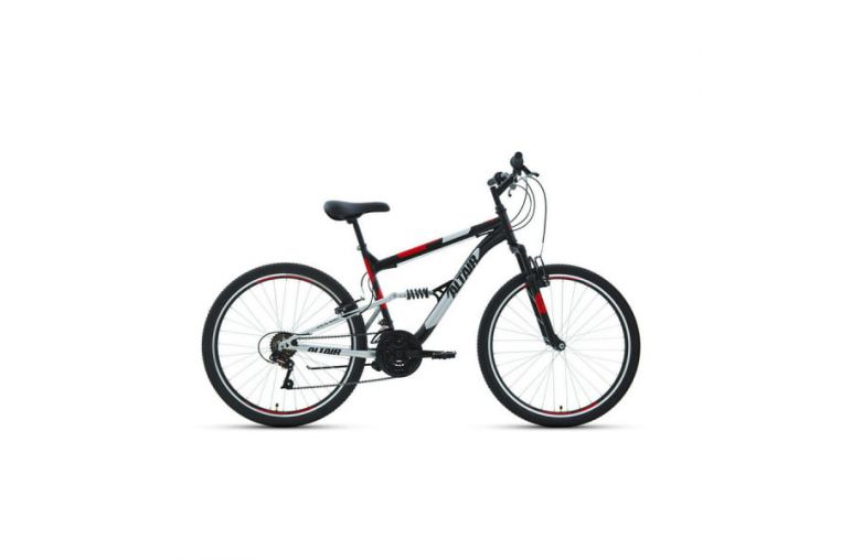 Велосипед 26' Altair MTB FS 26 1.0 18 ск Черный/Красный 2022 г