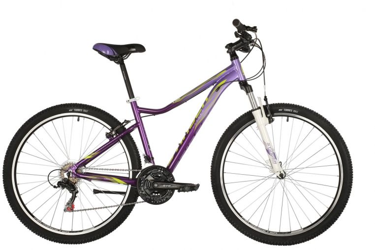 Велосипед STINGER 27.5" LAGUNA STD фиолетовый, алюминий, размер 19", MICROSHIFT