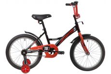 Велосипед NOVATRACK 18" STRIKE черный-красный, тормоз нож, крылья корот, защита А-тип