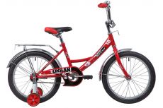 Велосипед NOVATRACK 18", URBAN, красный, защита А-тип, тормоз нож., крылья и багажник хром.,