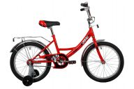 Велосипед  NOVATRACK 18" URBAN красный, защита А-тип, тормоз нож., крылья и багажник хром.