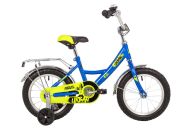 Детский велосипед  NOVATRACK 14" URBAN синий, полная защита цепи, тормоз нож., крылья и багажник хром