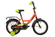 Велосипед NOVATRACK 14" VECTOR оранжевый, тормоз нож, крылья, багажник, полная защ.цепи