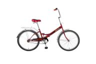 Складной велосипед  NOVATRACK 24" складной, красный, TG, тормоз нож, AL обода, багажник #117070