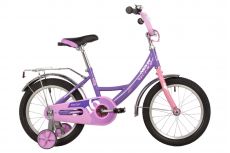 Велосипед NOVATRACK 16" VECTOR фиолетовый, тормоз нож, крылья и багажник хром., полная защ.цепи