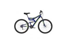 Велосипед Black One Hooligan FS 26 D синий/черный/зеленый 2021-2022