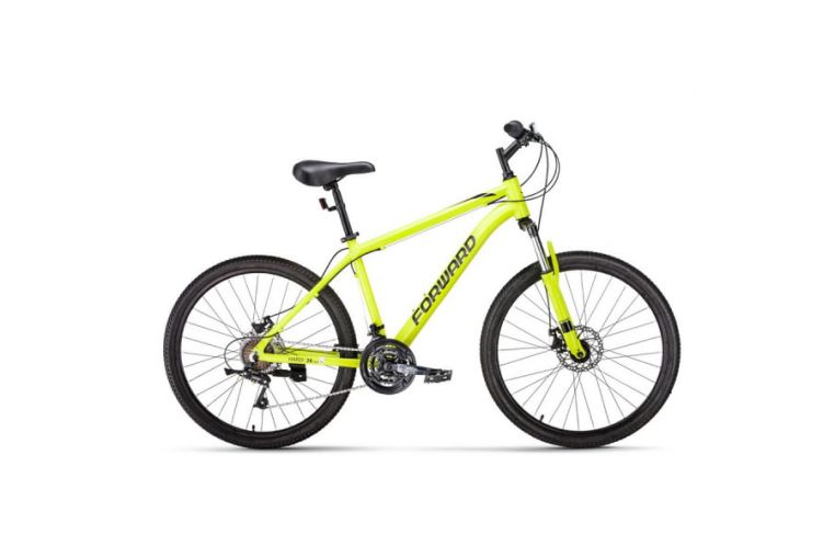 Велосипед 26' Forward Hardi 26 2.0 D FR Ярко-желтый/Черный 2023г.