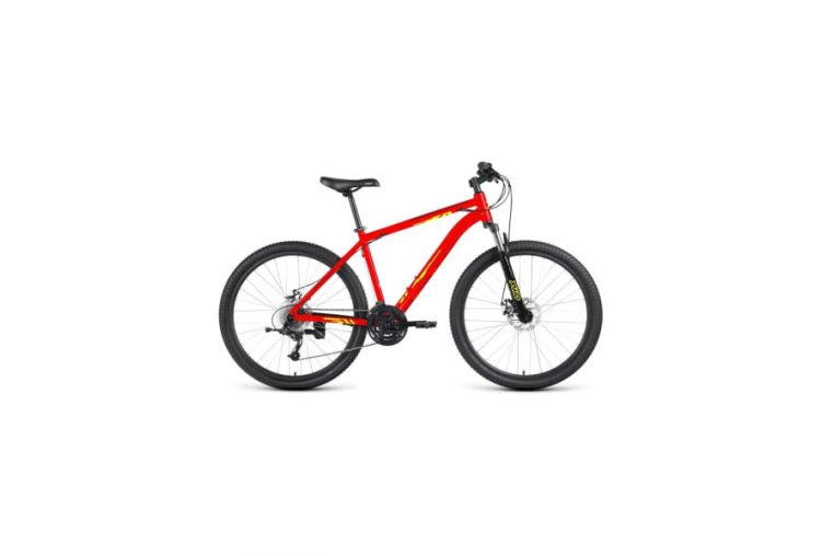 Велосипед 27,5' Forward Katana 27,5 D AL Ярко-красный/Желтый 2023 г